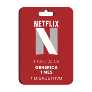 Netflix  Genérica 1 Pantalla – 1 Mes